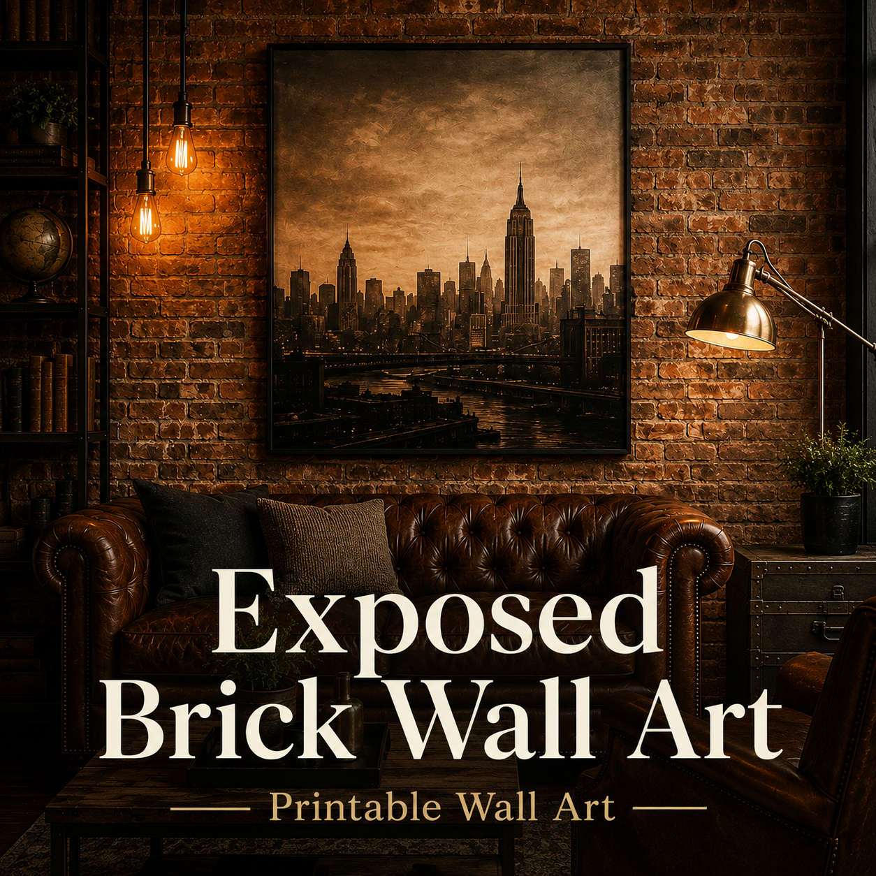 Cover preview for the Exposed Brick and Warm Metal Accent Print